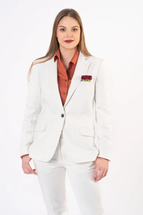 Żakiet klasyczny - biały