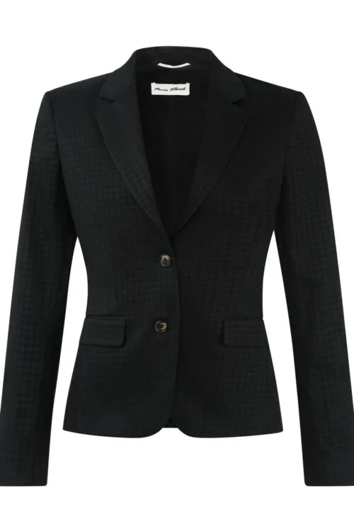 Żakiet slim bawełniany - Chiara - czarny