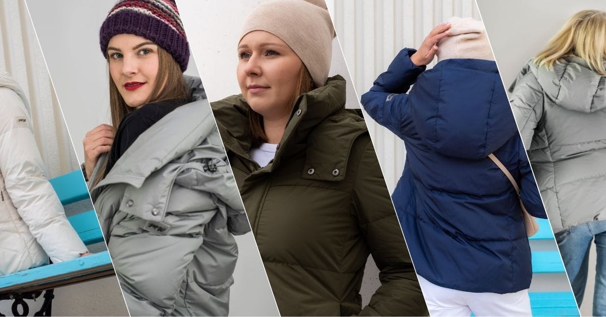 Polskie kurtki puchowe damskie Monia Włosek - modele w kolorach beż, khaki, granat i szary