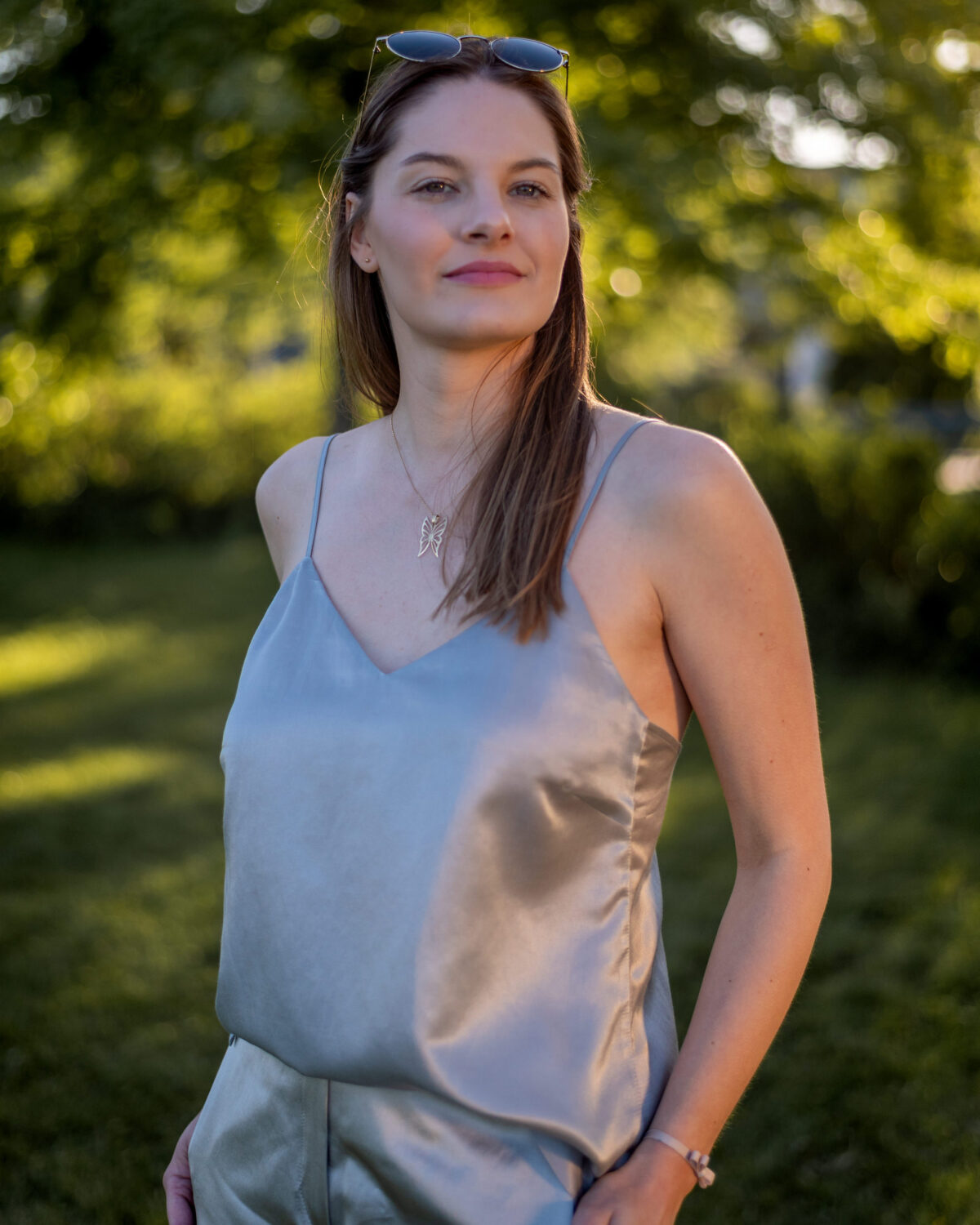 Wiskozowa koszulka na ramiączkach Elisa — Szary, zdjęcie 6